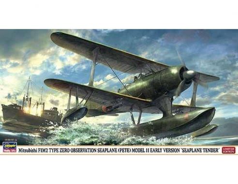 HASEGAWA 09927 MITSUBISHI F1M2 TYPE ZERO OBSERVATION SEAPLANE TENDER 1:48 KIT Modellino