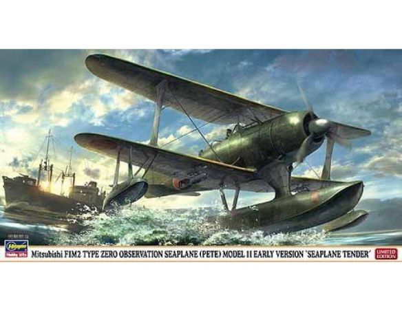 HASEGAWA 09927 MITSUBISHI F1M2 TYPE ZERO OBSERVATION SEAPLANE TENDER 1:48 KIT Modellino