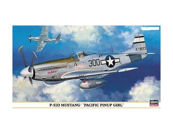 HASEGAWA 09903 P-51D MUSTANG PACIFIC PINUP GIRL 1:48 KIT Modellino