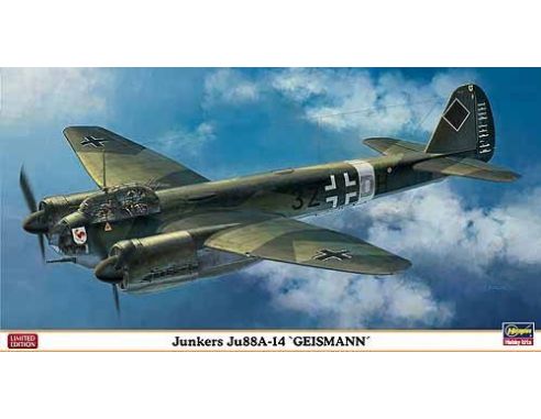 HASEGAWA 01932 JUNKERS JU88A-14 GEISMANN 1:72 KIT Modellino