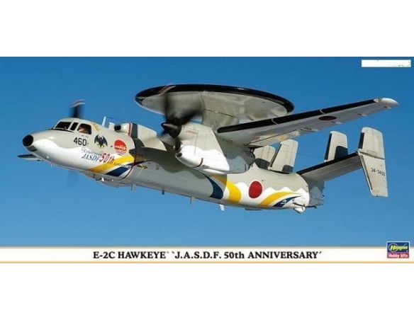 HASEGAWA 00988 E-2C HAWKEYE J.A.S.D.F. 50th ANNIVERSARY 1:72 KIT Modellino
