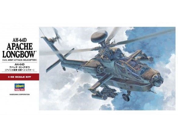 HASEGAWA 07223 AH-64D APACHE LONGBOWE 1:48 KIT Modellino