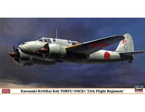 HASEGAWA 09925 KAWASAKI KI45KAI KOH TORYU NICK 13TH FLIGHT REGIMENT 1:48 KIT