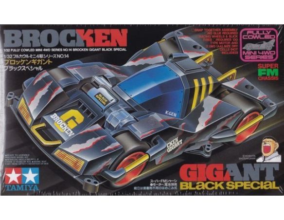 TAMIYA MINI 4WD 19414 BROCKEN GIGANT BLACK SPECIAL 1:32 KIT Modellino