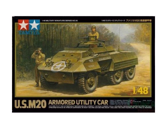 TAMIYA 32556 U.S.M20 ARMORED UTILITY CAR 1:48 KIT  Modellino