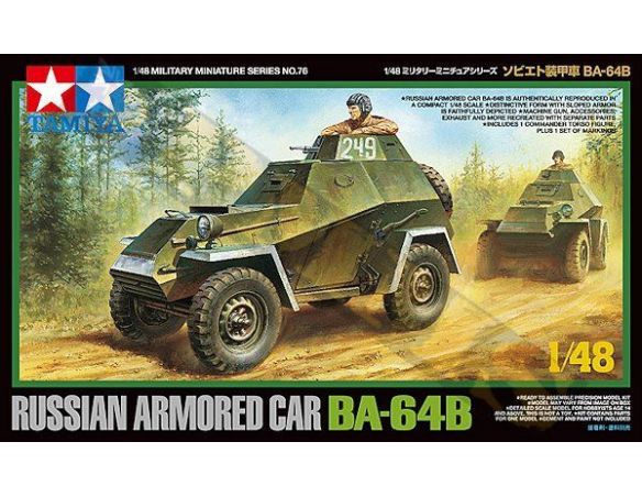 TAMIYA 32576 RUSSIAN ARMORED CAR BA-64B 1:48 KIT  Modellino