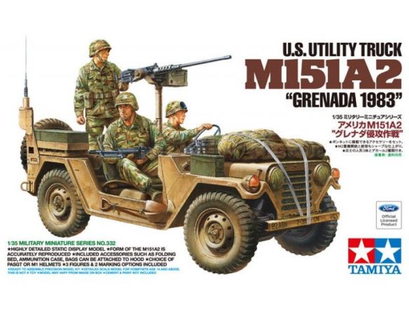 TAMIYA 35332 US UTILITY TRUCK M151A2 GRENEDA 1983 1:35 KIT  Modellino
