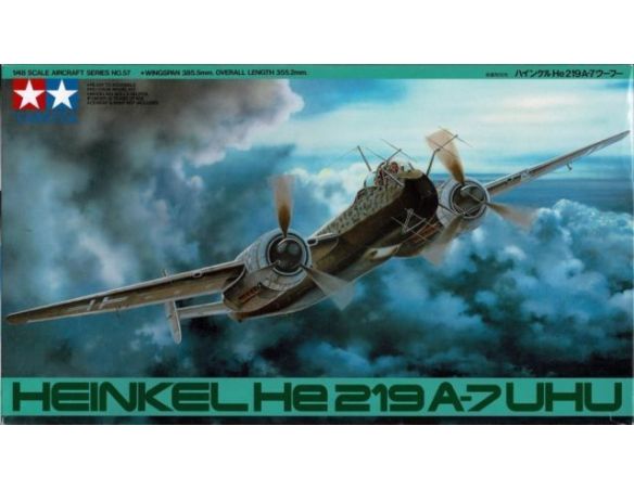 TAMIYA 57 HEINKEL HE 219 A7 UHU 1:48 KIT Modellino Scatola rovinata