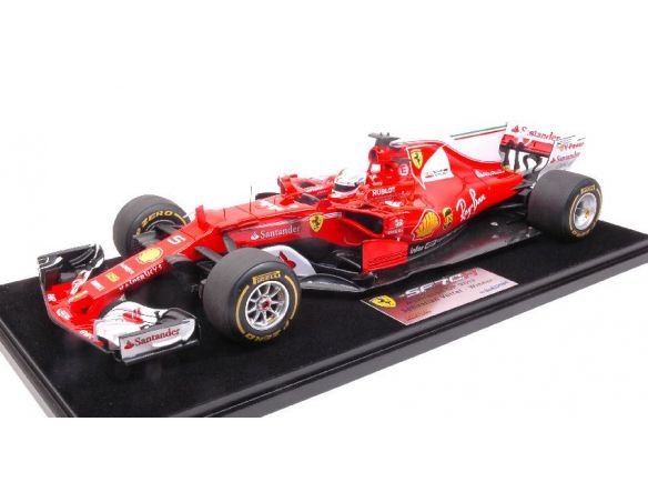 Looksmart LS18F107 FERRARI SF70H S.VETTEL 2017 N.5 WINNER AUSTRALIAN GP C/VETRINA 1:18 Modellino