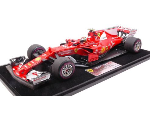 Looksmart LS18F108 FERRARI SF70H KRAIKKONEN 2017 N.7 4th AUSTRALIAN GP C/VETRINA 1:18 Modellino