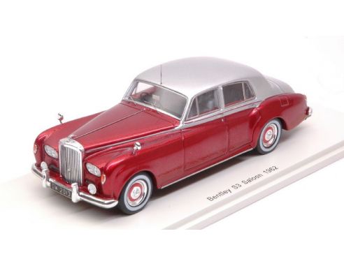 Spark Model S3820 BENTLEY CONTINENTAL S3 1962 PRUNE METALLIC W/SILVER ROOF 1:43 Modellino