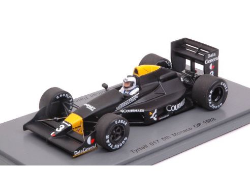 Spark Model S4862 TYRRELL 017 J.PALMER 1988 N.3 5th MONACO GP 1:43 Modellino
