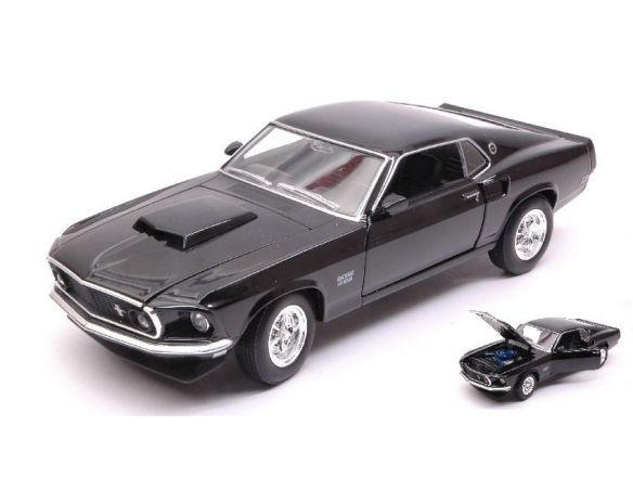 Welly WE24067BK FORD MUSTANG BOSS 429 1969 BLACK 1:24-27 Modellino