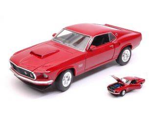 Welly WE24067R FORD MUSTANG BOSS 429 1969 DARK RED 1:24-27 Modellino