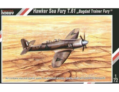 SPECIAL HOBBY 72121 HAWKER SEA FURY T.61 BAGDAD TRAINER FURY 1:72 KIT Modellino