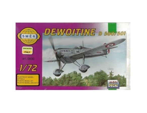 SMER 0830 DEWOITINE D500/501 1:72 KIT Modellino