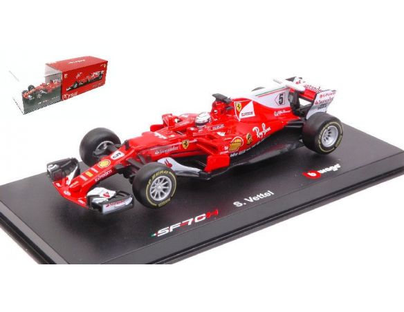 Bburago BU36806V FERRARI SF70H S.VETTEL 2017 N.5 1:43 Modellino