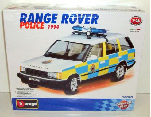 BURAGO 25026 RANGE ROVER POLICE 1994 1:26 KIT Modellino