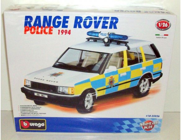 BURAGO 25026 RANGE ROVER POLICE 1994 1:26 KIT Modellino