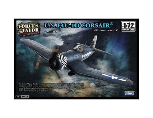 UNIMAX FORCES OF VALOR 87006 U.S F4U-1D CORSAIR 1:72 KIT Modellino