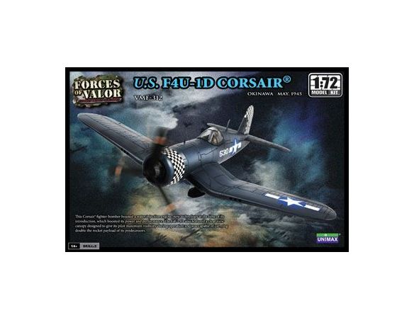 UNIMAX FORCES OF VALOR 87006 U.S F4U-1D CORSAIR 1:72 KIT Modellino