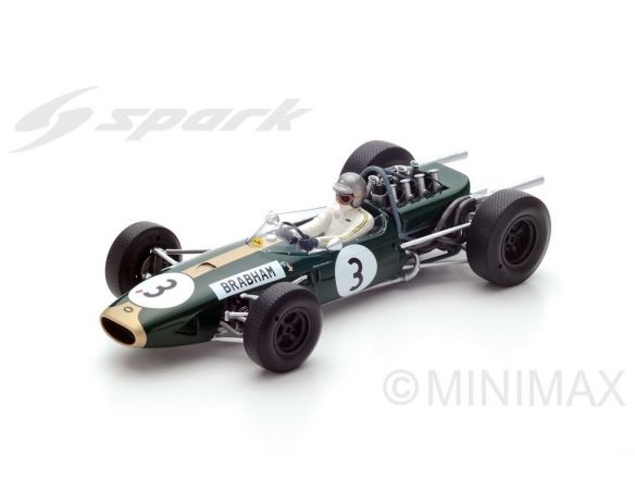 Spark Model S18223 BRABHAM BT19 J.BRABHAM 1966 WORLD CHAMPION 1:18 Modellino