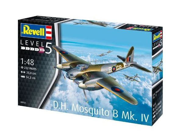 Revell RV03923 D.H.MOSQUITO BOMBER KIT 1:48 Modellino