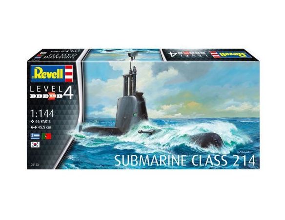 Revell RV05153 SUBMARINE CLASS 214  KIT 1:144 Modellino