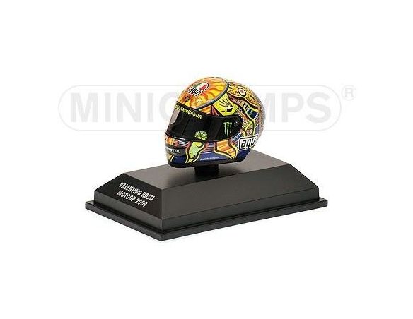 Minichamps PM398090046 CASCO V.ROSSI 2009 WORLD CHAMPION 1:8 Modellino
