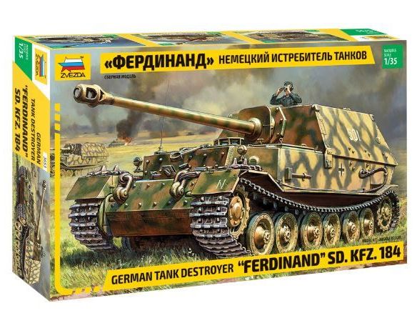 Zvezda Z3653 FERDINAND SD.KFZ 184  KIT 1:35 Modellino