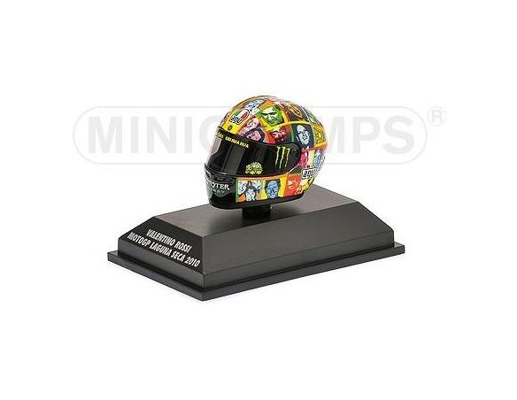 MINICHAMPS 398100096 CASCO HELMET AGV VALENTINO ROSSI LAGUNA SECA MOTOGP 2010 Modellino