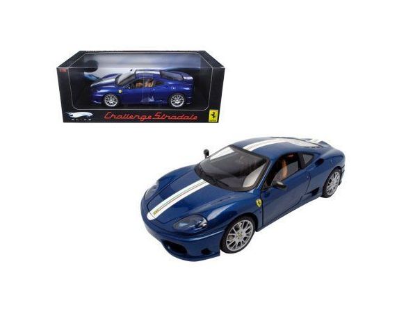 HOTWHEELS ELITE P9892 FERRARI CHALLENGE STRADALE BLU 1:18 Modellino