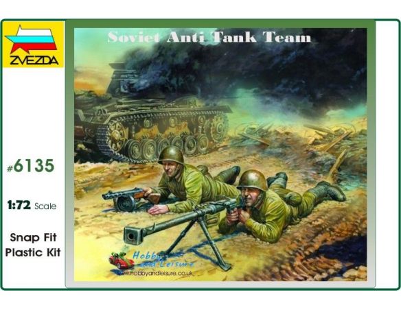 Zvezda Z6135 SOVIET ANTI TANK TEAM WWII KIT 1:72 Modellino