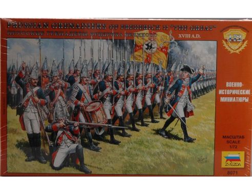 Zvezda Z8071 GRENADIERS OF FREDERICK II KIT 1:72 Modellino