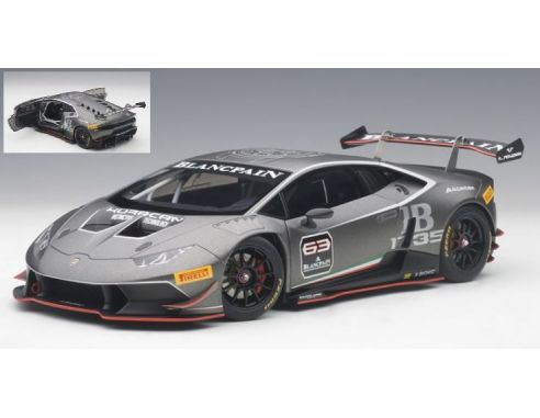AUTOART AA81559 LAMBORGHINI HURACAN N.63 SUPER TROFEO 2015 GRIGIO TITAN 1:18 Modellino