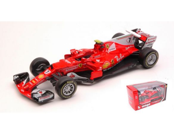 Bburago BU36805R FERRARI SF70H K.RAIKKONEN 2017 N.7 1:43 Modellino