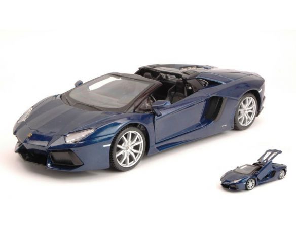 Maisto MI31504BL LAMBORGHINI AVENTADOR LP 700-4 ROADSTER 2012 METALLIC BLUE 1:24 Modellino