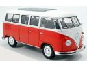 Welly 12531 VOLKSWAGEN VW T1 BUS 1963 RED/WHITE 1:18 Modellino