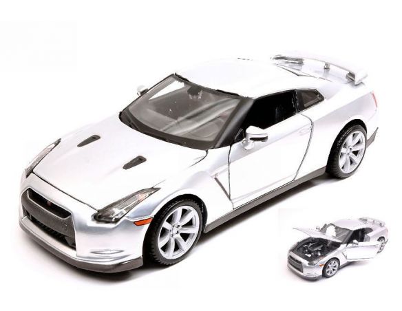Maisto MI31294S NISSAN GT-R 2009 SILVER 1:24 Modellino