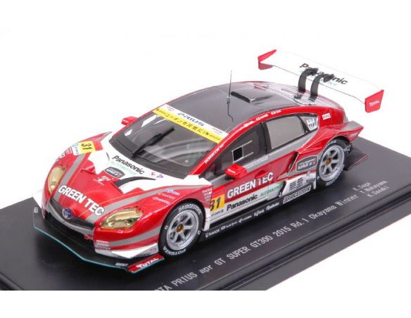 Ebbro EB45295 TOYOTA PRIUS N.31 WINNER OKAYAMA SUPER GT 300 2015 SAGA-SASAKI 1:43 Modellino