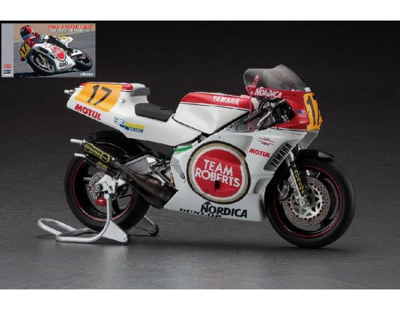 Hasegawa HG21707 YAMAHA YZR500 N.17 W.RAINEY 1988 TEAM ROBERTS KIT 1:12 Modellino
