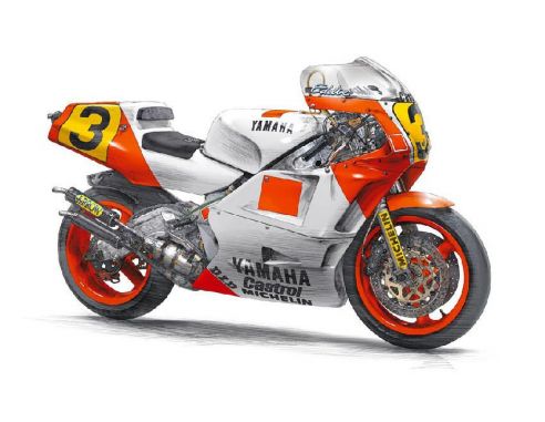 Hasegawa HGSBK3 YAMAHA YZR500 E.LAWSON 1988 N.3 WORLD CHAMPION 500cc KIT 1:12 Modellino