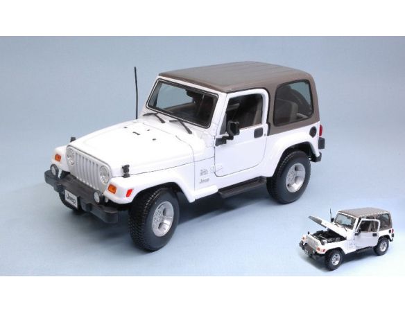 Maisto MI31662W JEEP WRANGLER SAHARA 2007 HARD TOP WHITE 1:18 Modellino