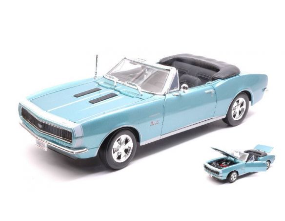 Maisto MI31684BL CHEVROLET CAMARO SS 396 1967 METALLIC LIGHT BLUE 1:18 Modellino