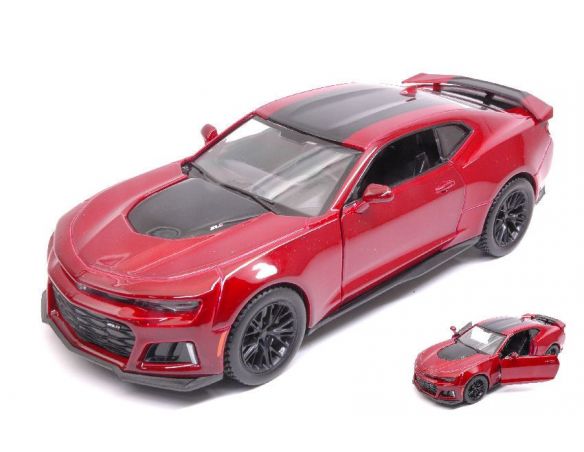 Motormax MTM79351R CHEVROLET CAMARO ZL1 2017 RED/BLACK 1:24 Modellino