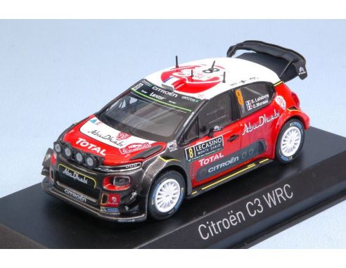 Norev NV155362 CITROEN C3 WRC N.8 8th MONTE CARLO 2017 S.LEFEBVRE-G.MOREAU 1:43 Modellino