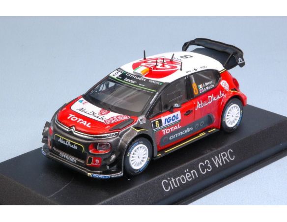 Norev NV155364 CITROEN C3 WRC N.8 5th TOUR DE CORSE 2017 C.BREEN-S.MARTIN 1:43 Modellino
