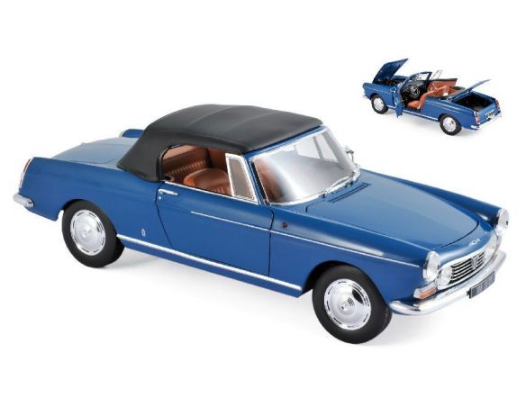 Norev NV184832 PEUGEOT 404 CABRIO 1967 MENDOZA BLUE 1:18 Modellino