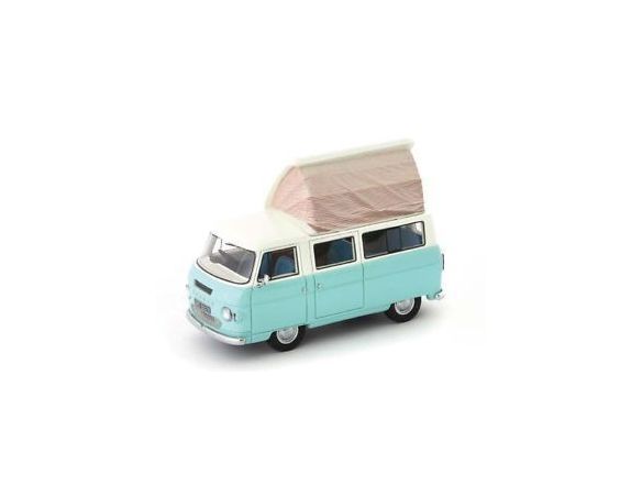 Autocult ATC09002 COMMER DORMOBILE COASTER 1972 PASTEL LIGHT BLUE/CREAM 1:43 Modellino