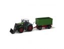 RUI CHUANG QY8301A TRATTORE CON CON CARRELLO RIBALTABILE VERDE 1:28 Modellino
